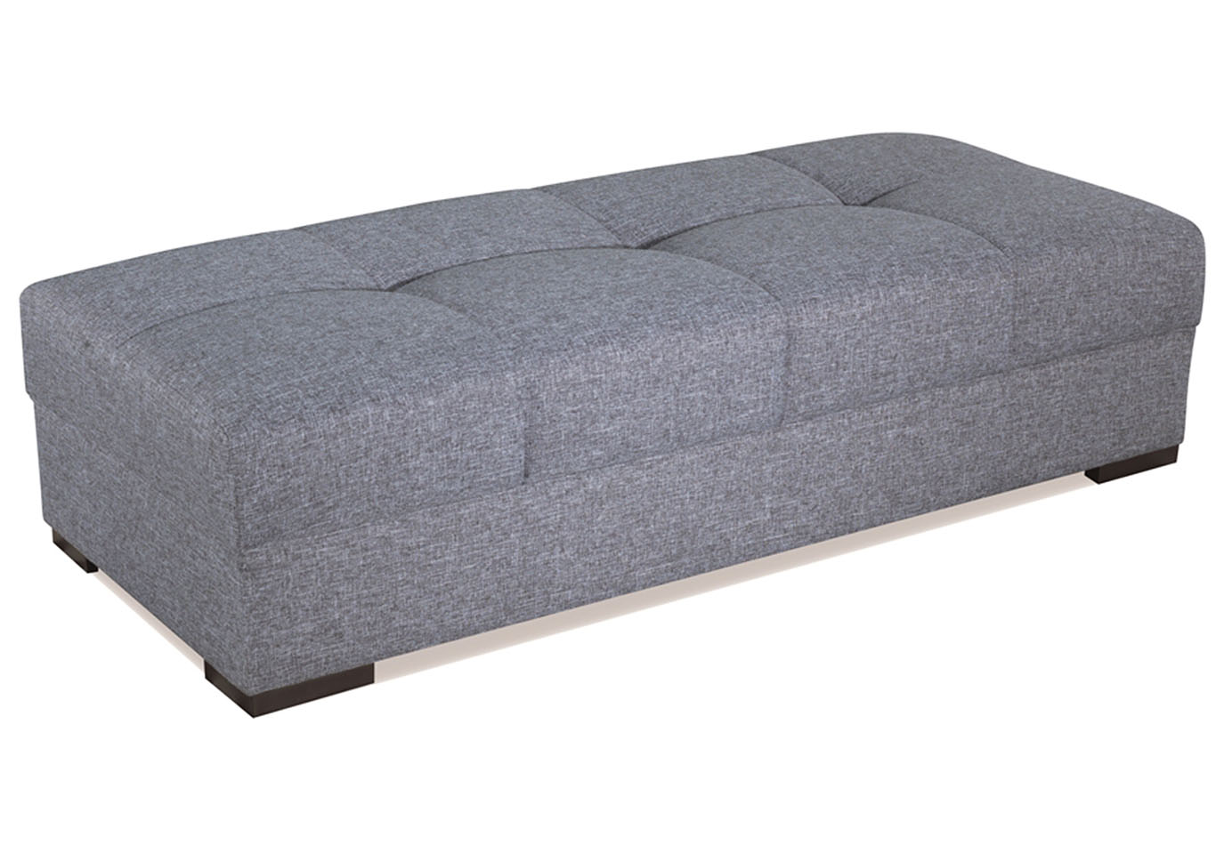 Mystic Gray Chenille Ottoman Affordable Furniture & Carpet Chicago, IL
